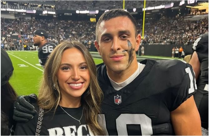 Jack Bech's GF Kylie Young smiles wide as she pairs miniskirt with Raiders cropped top in IG snaps [PHOTO]