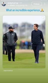 Andy Murray and Liv golfer Tyrrell Hatton ( via Instagram story)