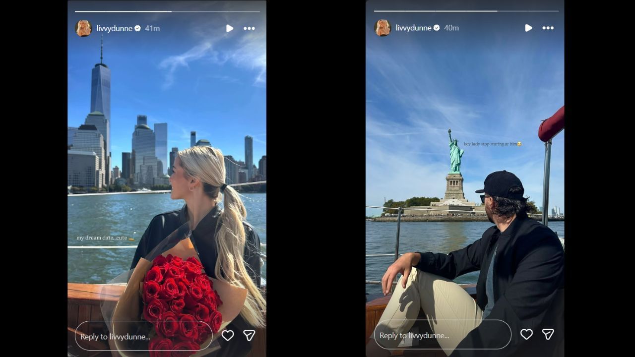 Screenshot of Olivia Dunne&#039;s Instagram Stories (Images from - Instagram.com/@livvydunne IG Stories)