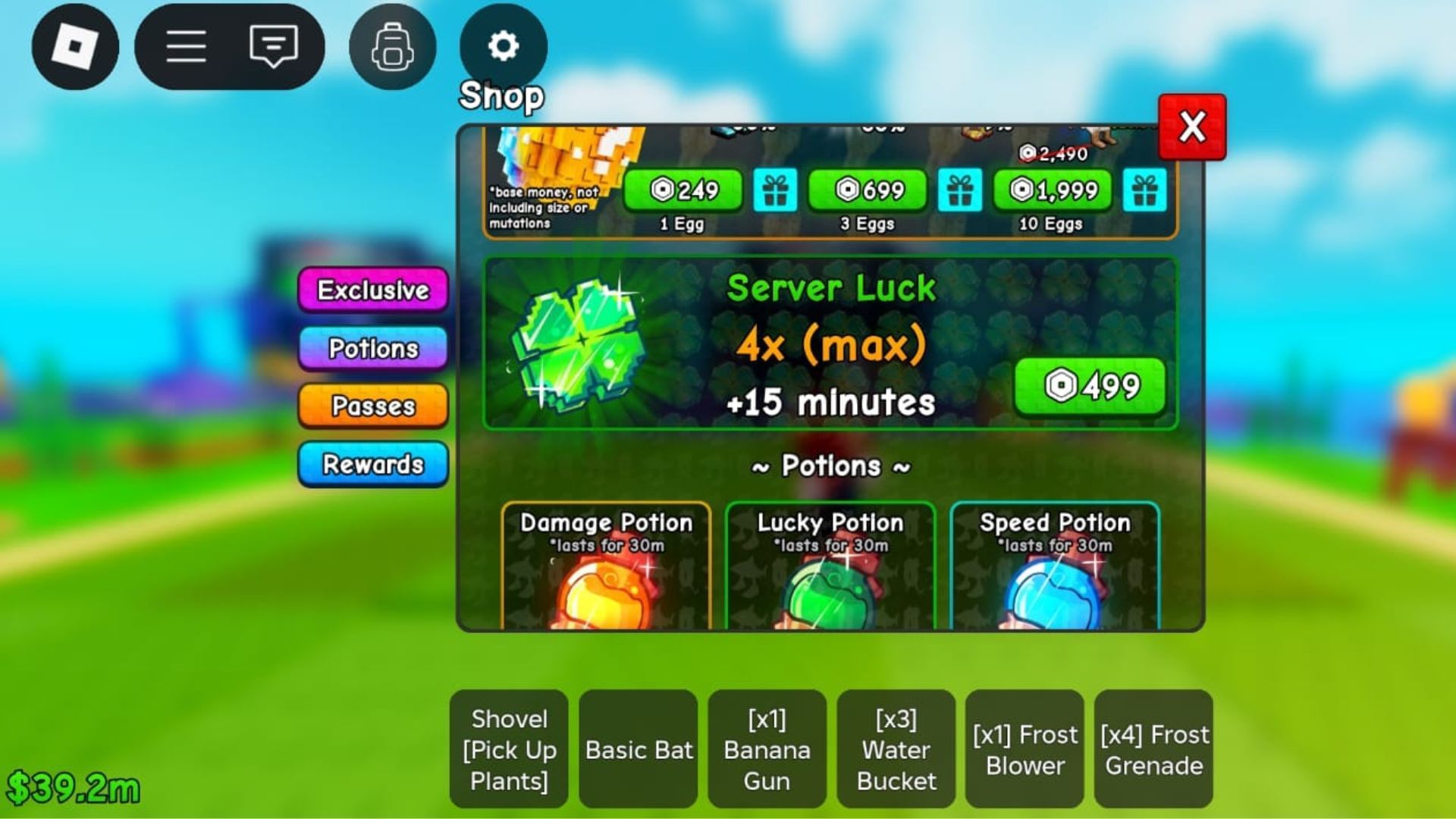 The Server Luck gamepass (Image via Roblox)