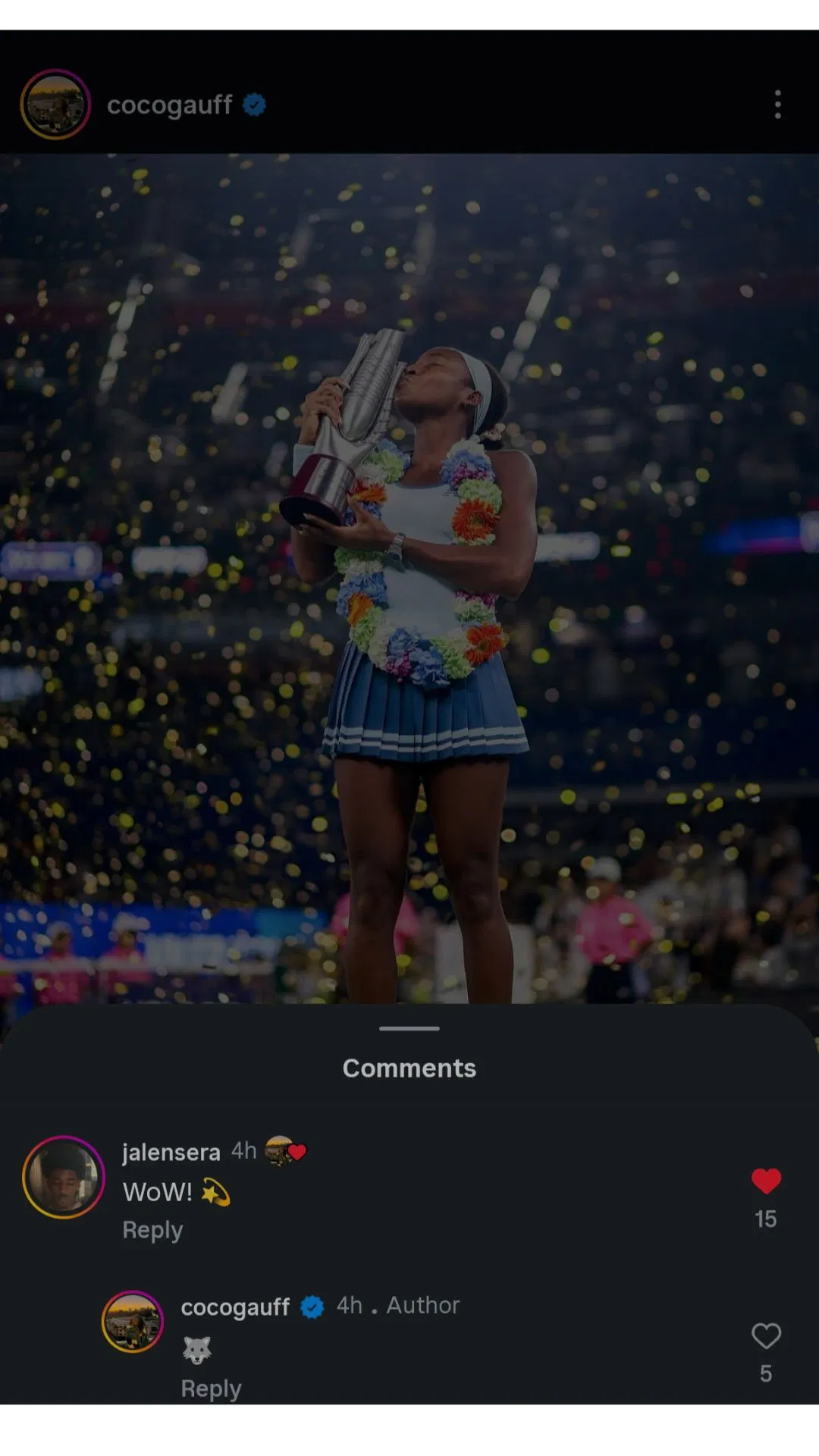 Via @cocogauff on Instagram 