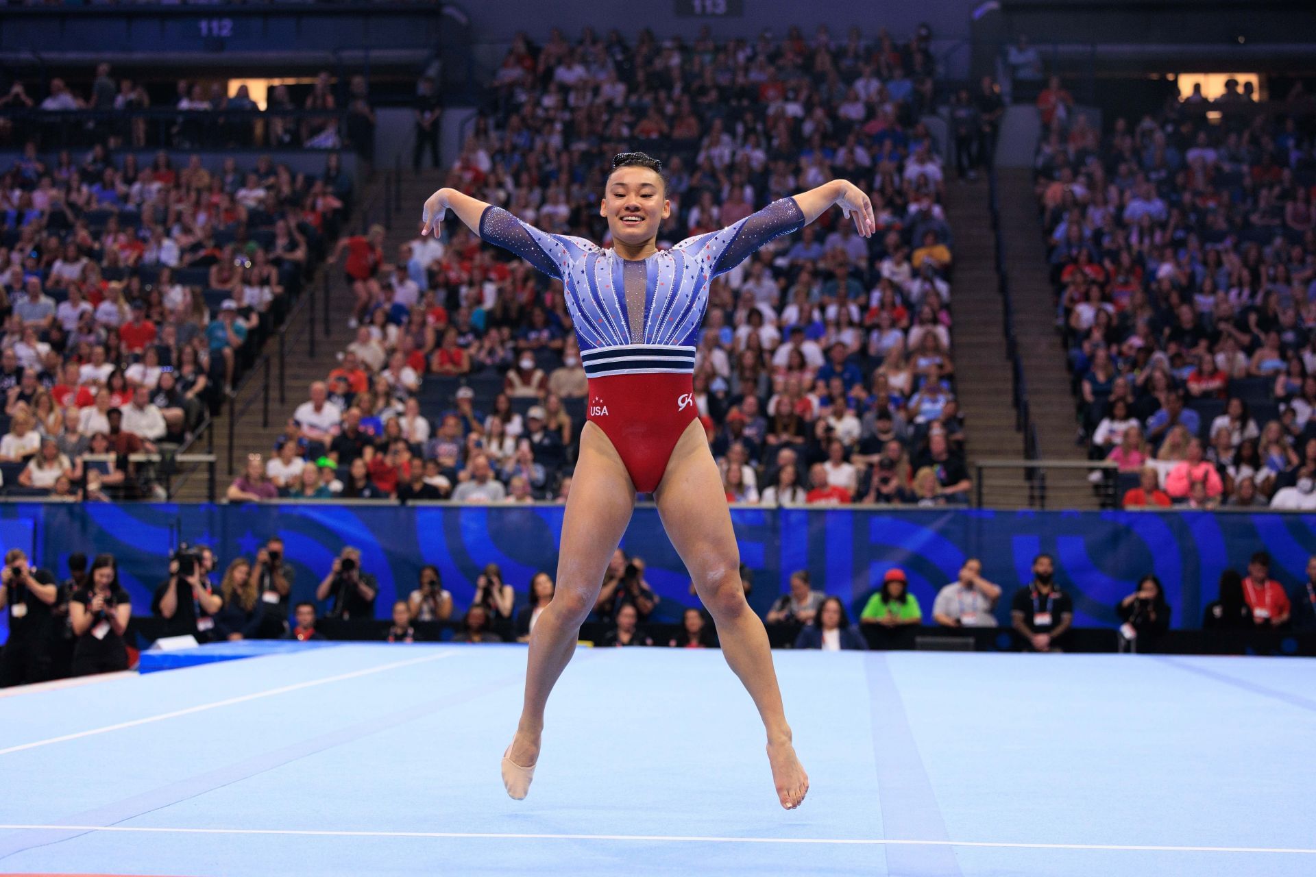 Leanne Wong at 2024 U.S. Olympic Gymnastics Trials Women&#039;s Day 2. Source: Getty
