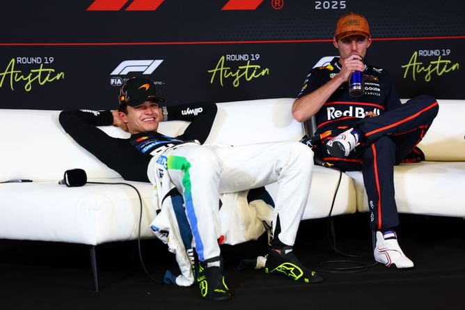 Lando Norris uses Max Verstappen's iconic quote to counter F1 reporter's hypothetical US GP question
