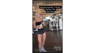 Jaclyn Cordeiro's Instagram Story featuring herself in the gym (Source: Instagram @jac_lynfit)