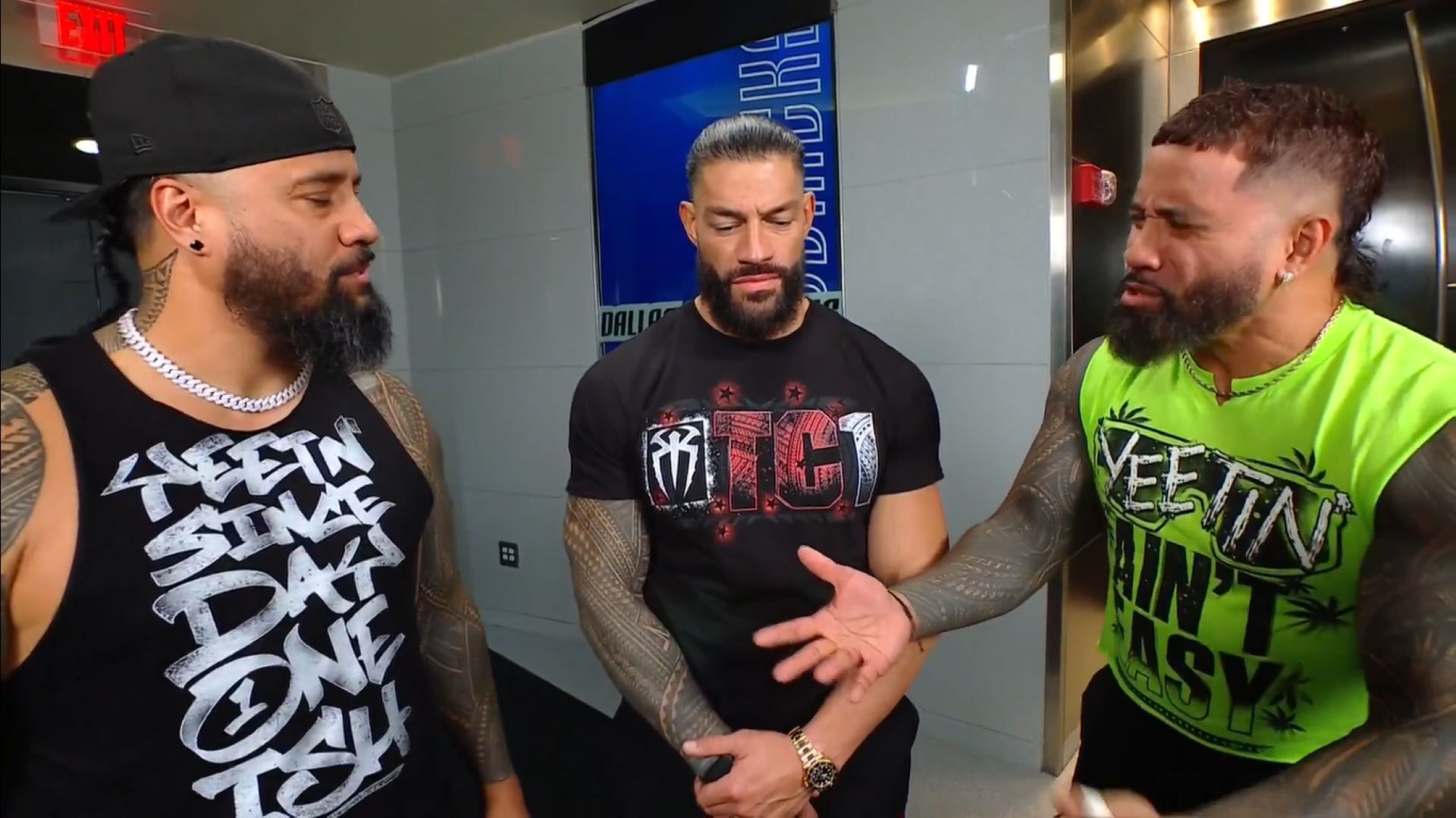 The Bloodline family drama resurfaced on RAW. (Image Credit: WWE on X).