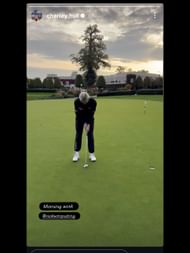 Charley Hull dons all black as she does 'morning work' amid BMW Ladies Championship absence 3 Screenshot from Hull's Instagram Story / Source: @charley.hull on IG