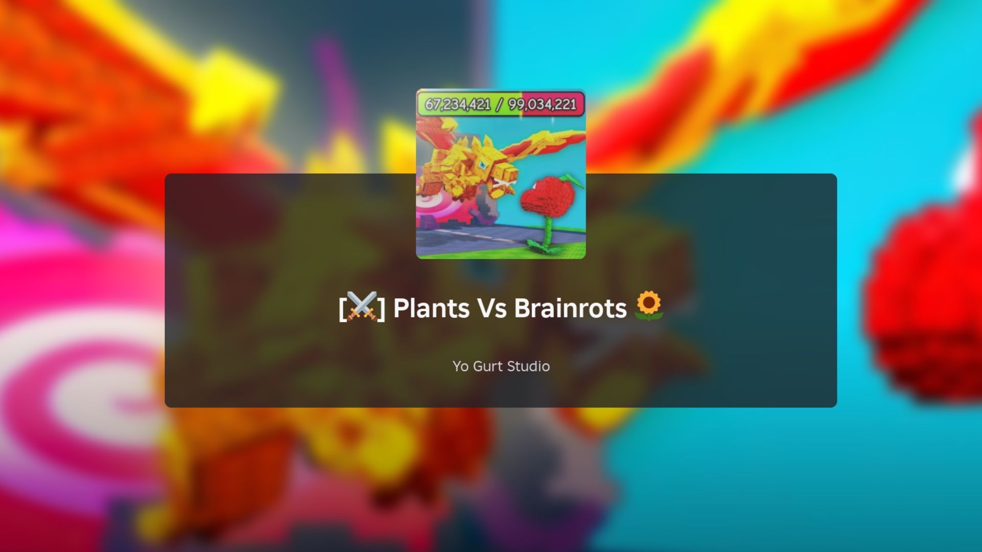 Plants vs Brainrots loading screen