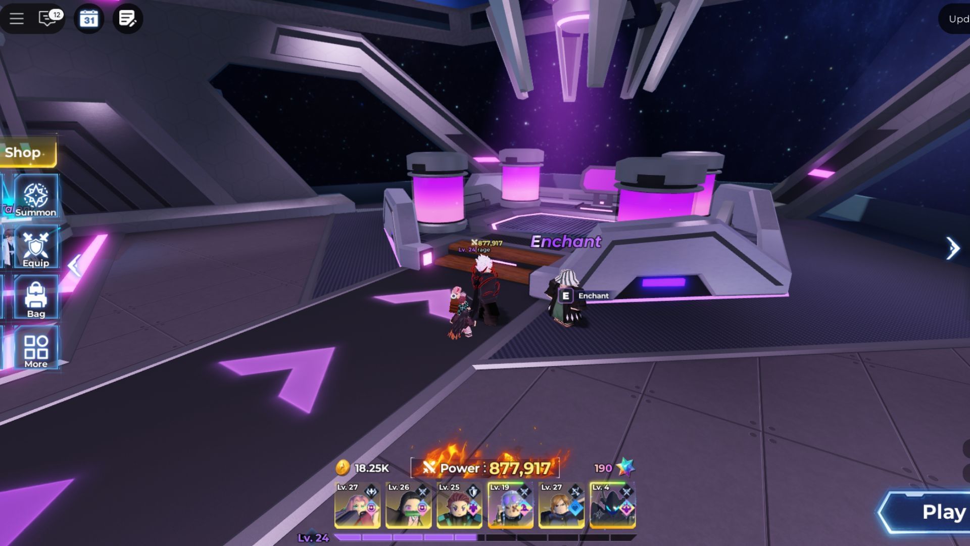 Use the teleport option to move to important parts of the lobby easily (Image via Roblox)