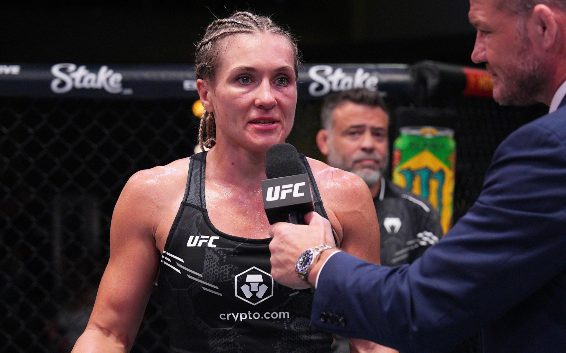 Yana Santos (pictured) after her win over Chelsea Chandler. [Image courtesy: Getty Images]
