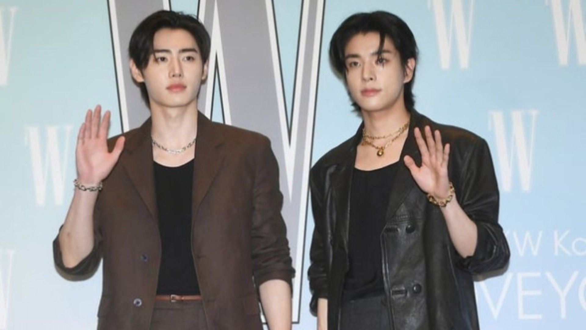 ENHYPEN&#039;S Jake and Sunghoon at the event (Image via YouTube/@wkorea)