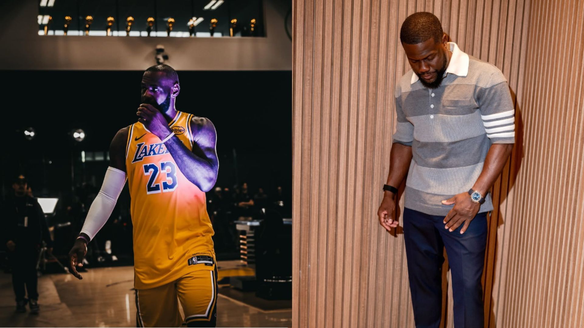 LeBron James hilariously steps up to Kevin Hart (Image Source: Instagram, @kingjames, @kevinhart4real)