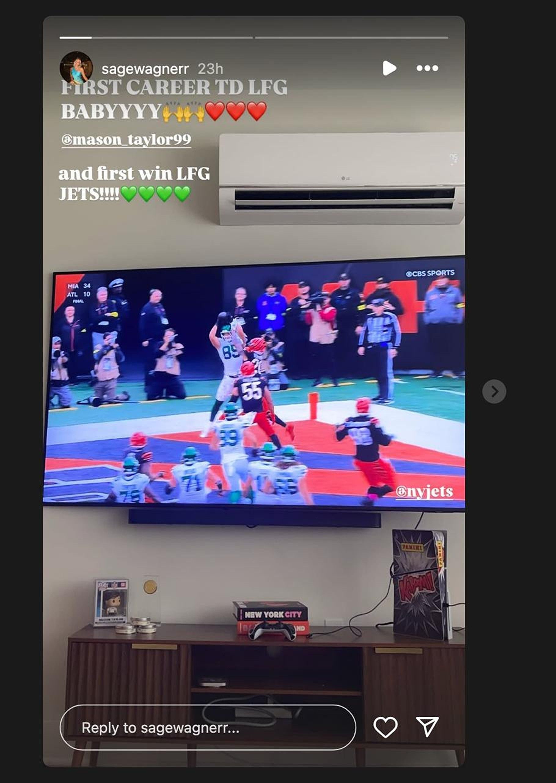 Mason Taylor&#039;s GF Sage Wagner&#039;s IG Story/@sagewagnerr