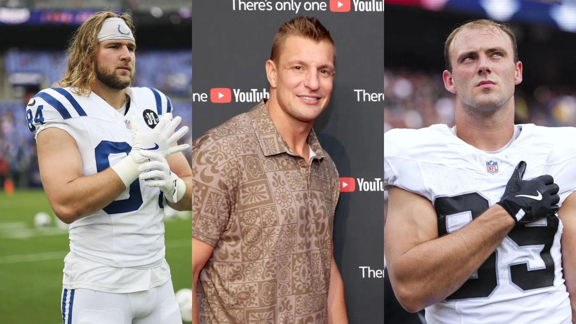 Rob Gronkowski compares Brock Bowers and Tyler Warren - via Getty/CMS