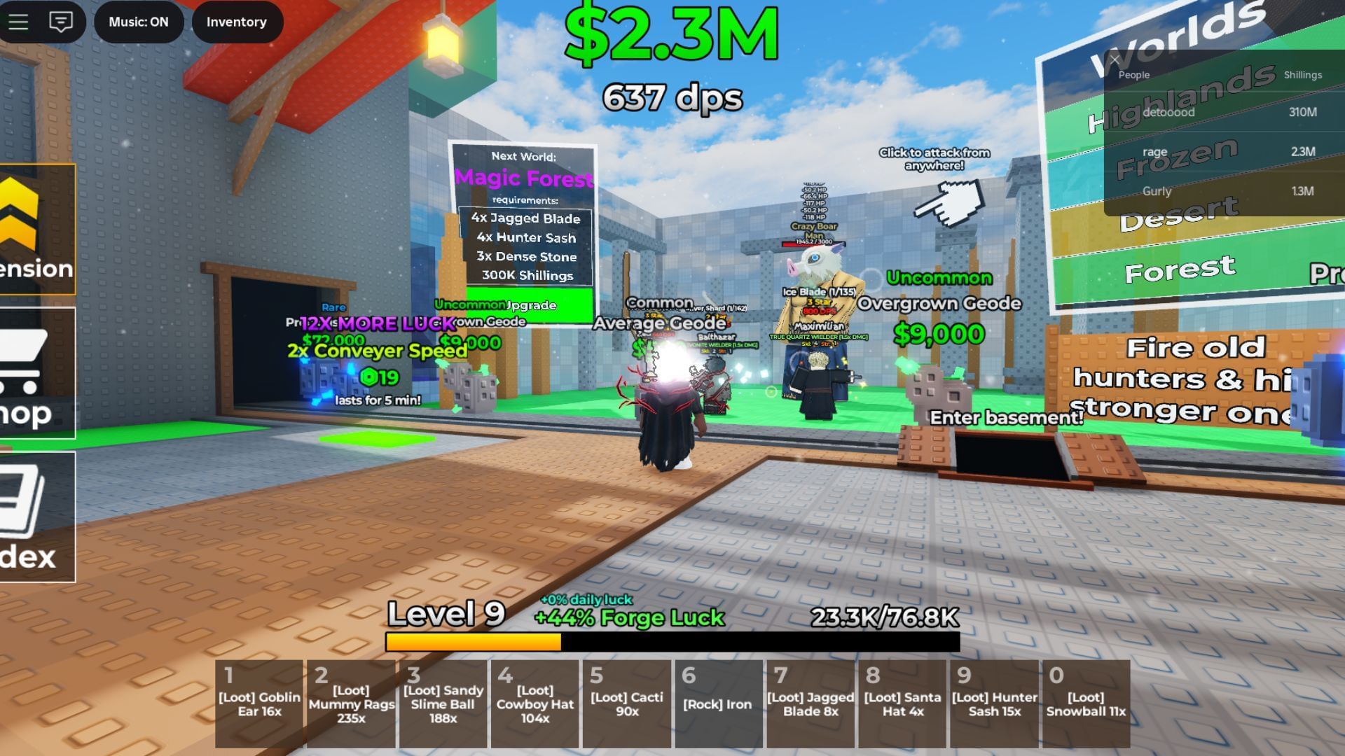 You can upgrade your world by meeting the requirements (Image via Roblox)