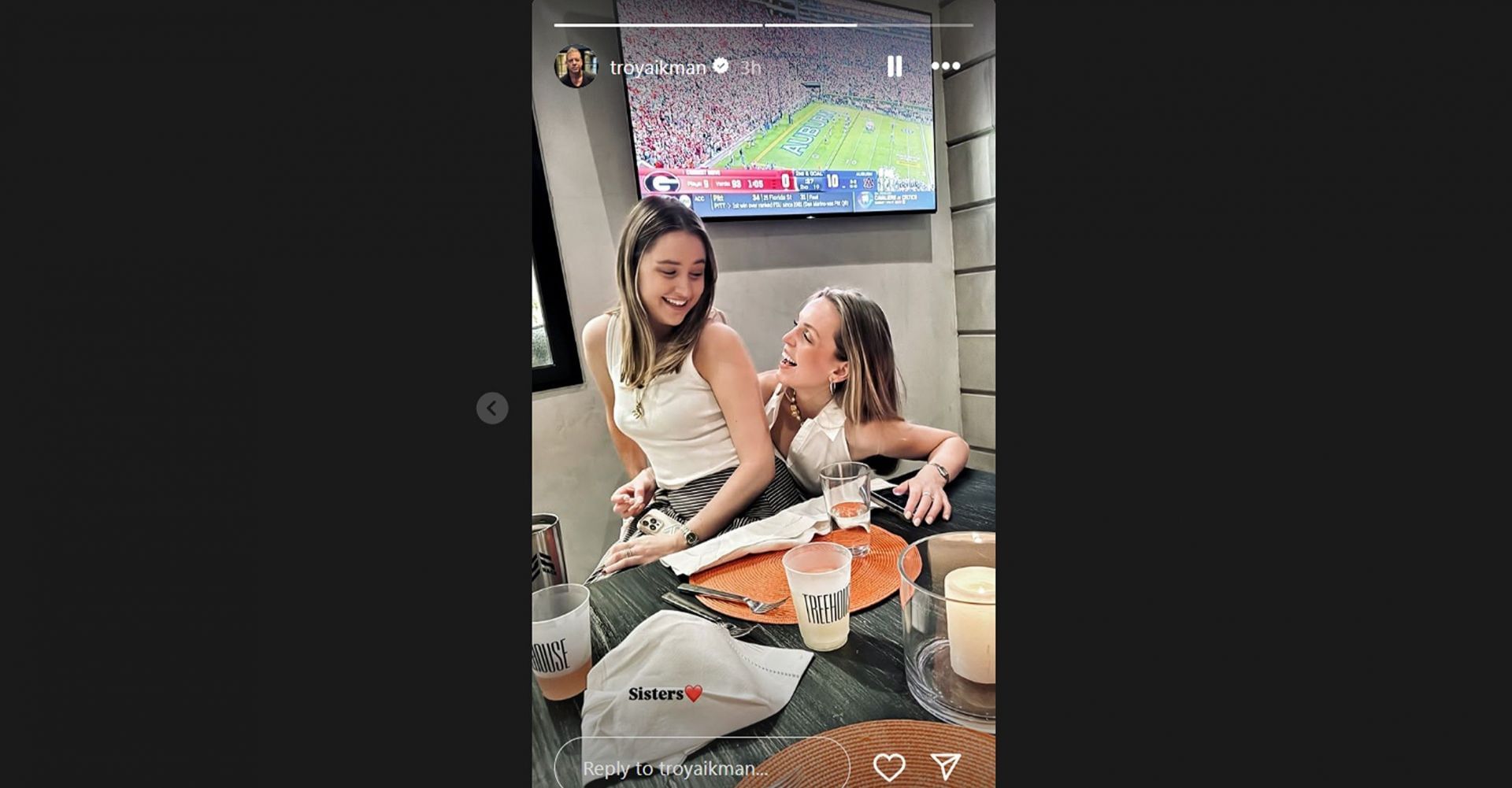 Troy Aikman gives rare glimpse of daughters Alexa and Jordan while enjoying father time watching Georgia-Auburn SEC showdown/@troyaikman