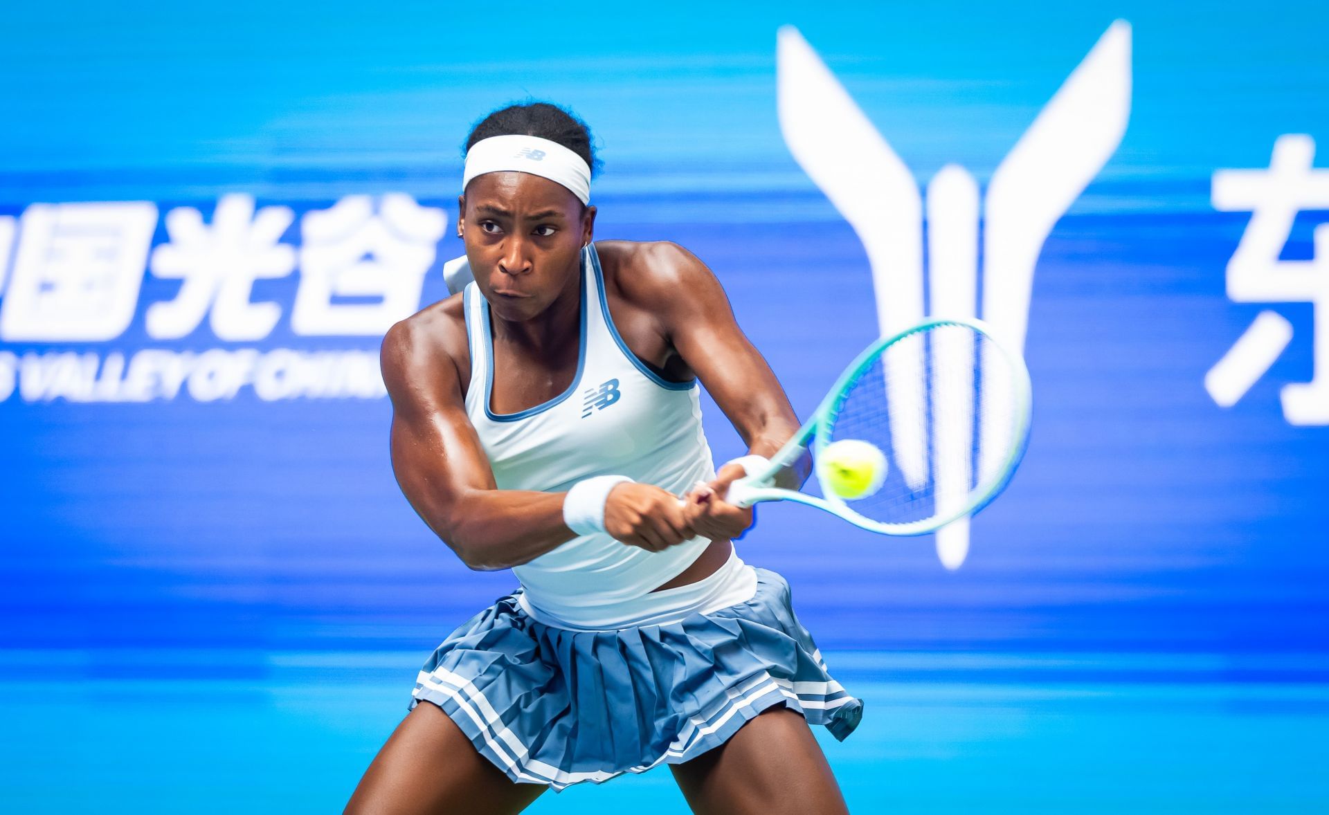  Coco Gauff at the Wuhan Open in China. (Photo by Getty Images)