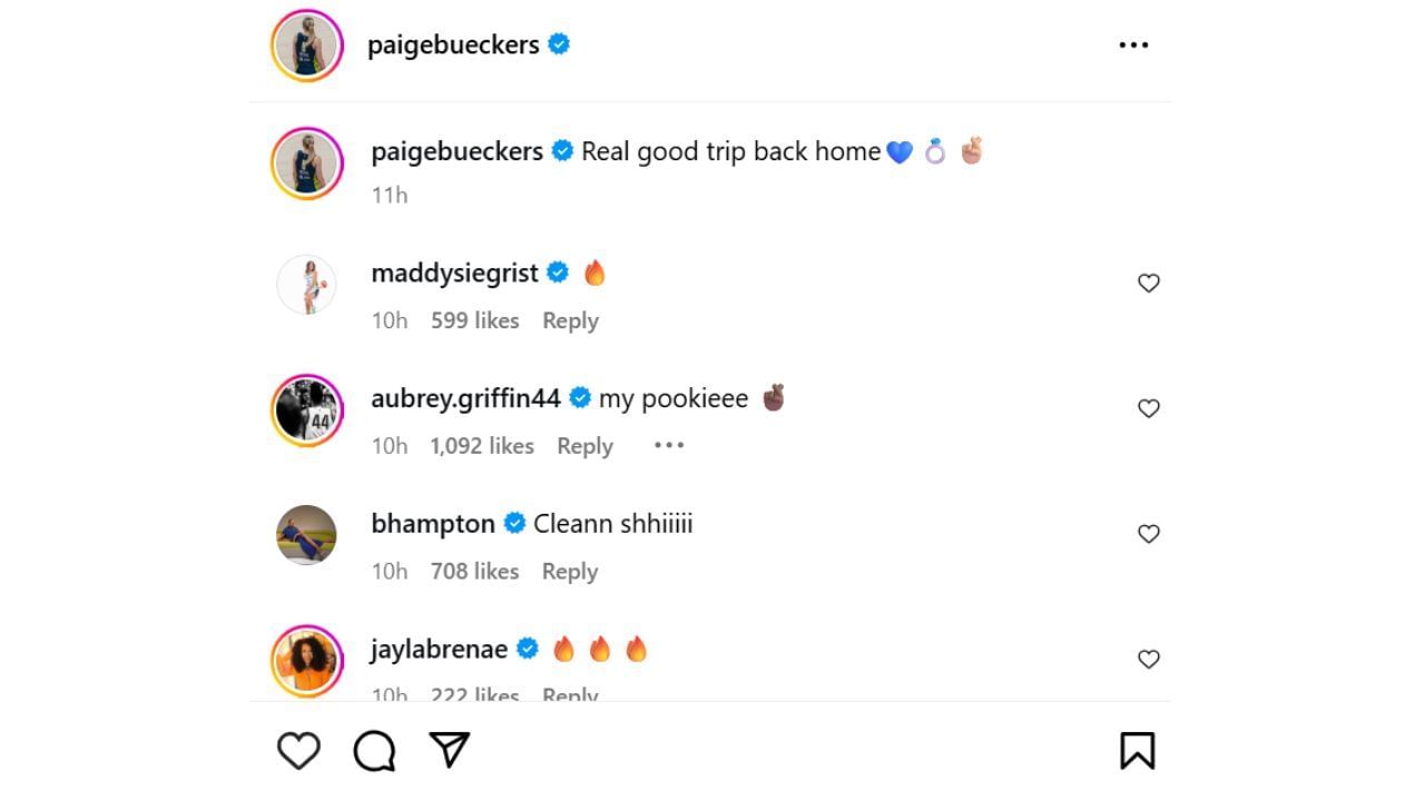 Griffin brings the Bueckers back behind. (photo: @paigebueckers/IG)