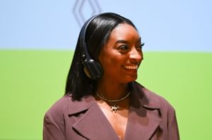 Simone Biles at a loss of words after seeing fan's massive support overseas amid break from gymnastics