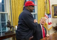 President Donald Trump and rapper Kanye West (Image via Getty)