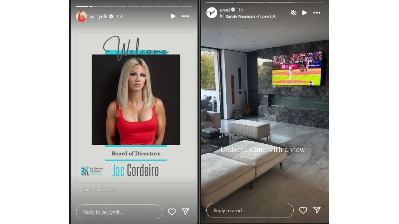 Cordeiro and A-Rod&#039;s Instagram story
