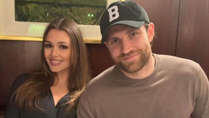 "Angel hubby" Leon Draisaitl sends wife Celeste white roses and a loving note while on Oilers away trip