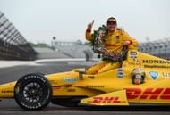 Ryan Hunter-Reay at the 2014 Indianapolis 500 Trophy Presentation - Source: Getty
