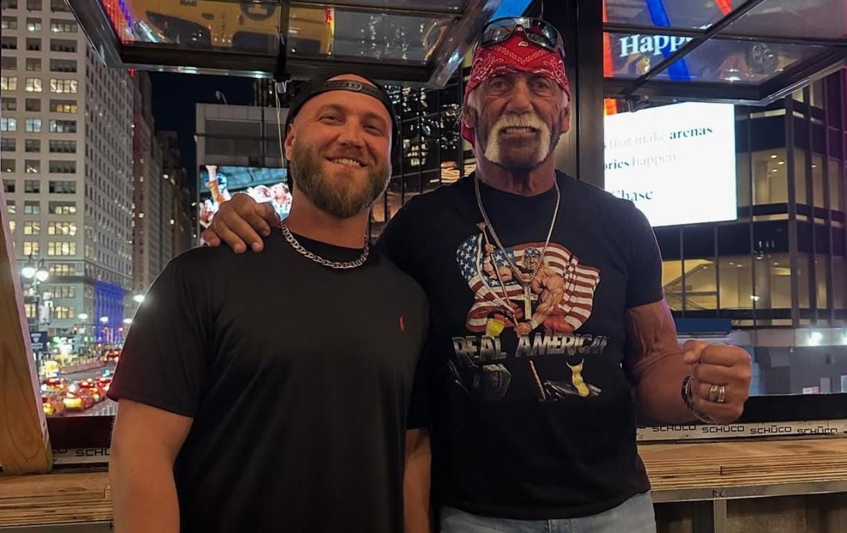 Hulk Hogan with his son, Nick. [Image credits: Nick Hogan
