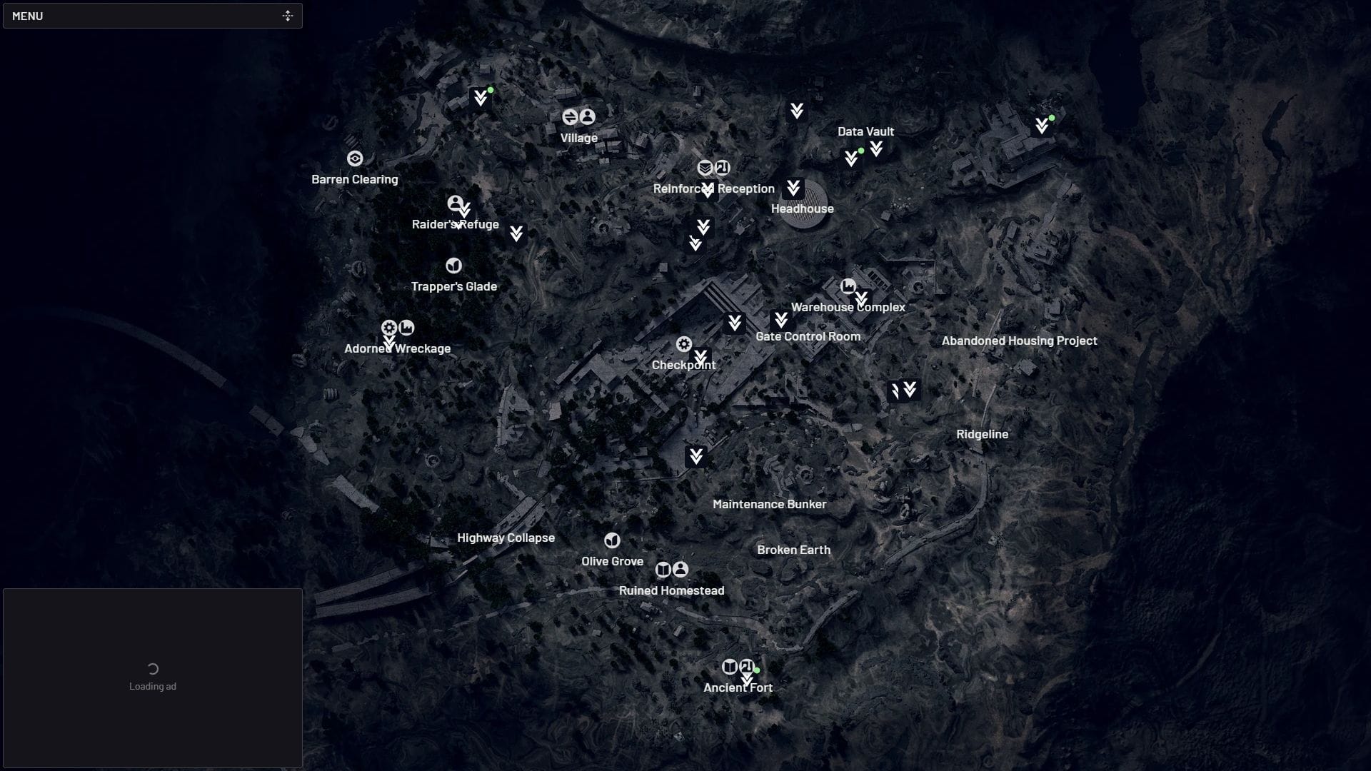 Here&#039;s The Blue Gate map (Image via arcraidersmaps.app)