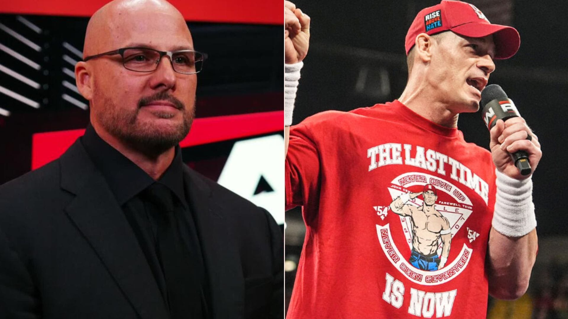 Adam Pearce (left) and John Cena [Images via WWE.com]