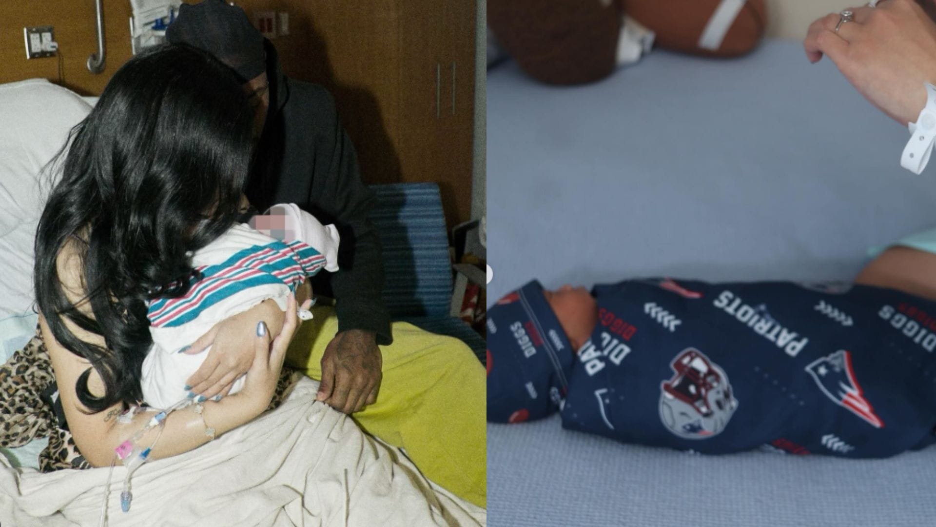 Cardi B&#039;s photos of their newborn son. (Credit: @iamcardib)