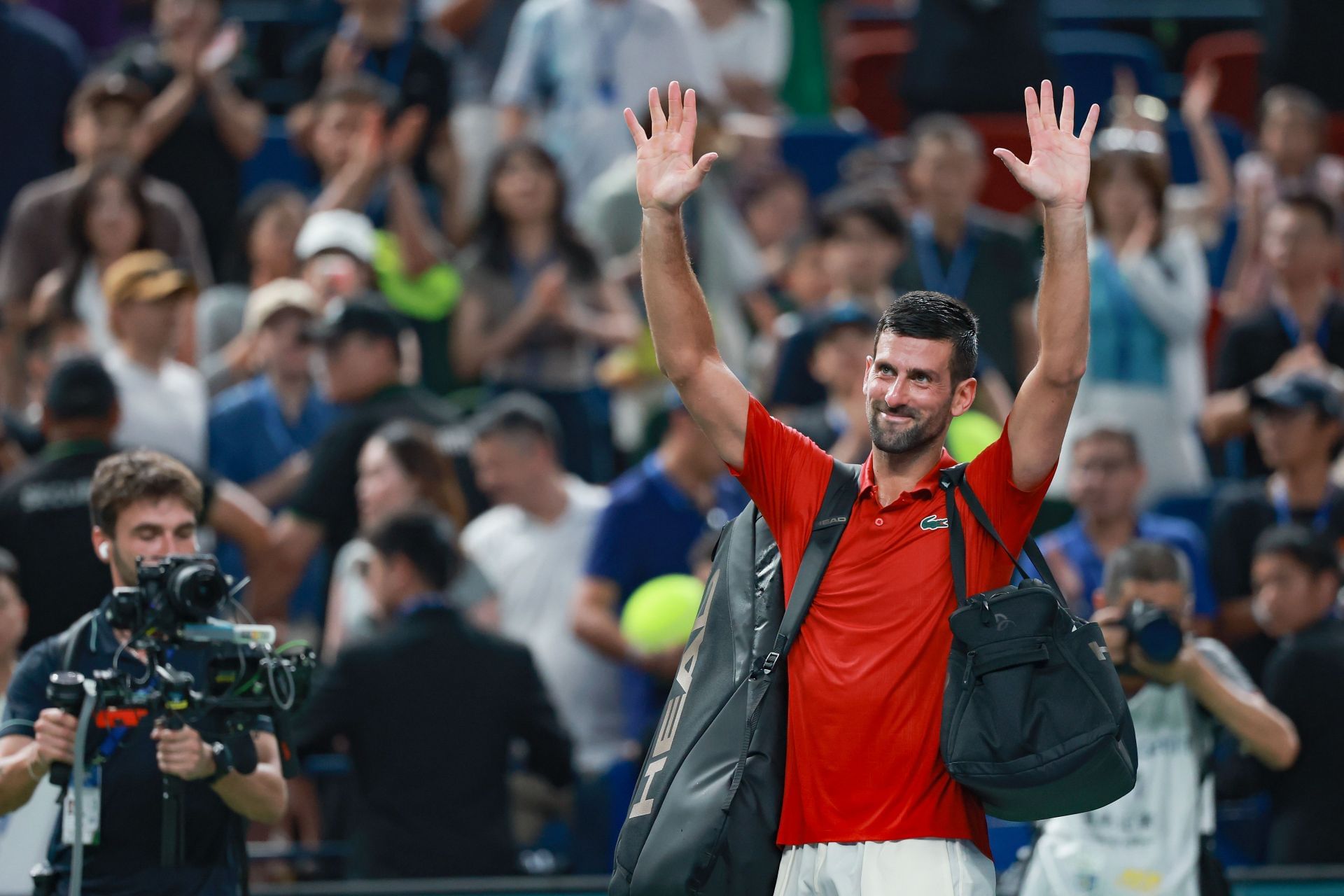 Novak Djokovic at the Shanghai Masters 2025. (Photo: Getty)