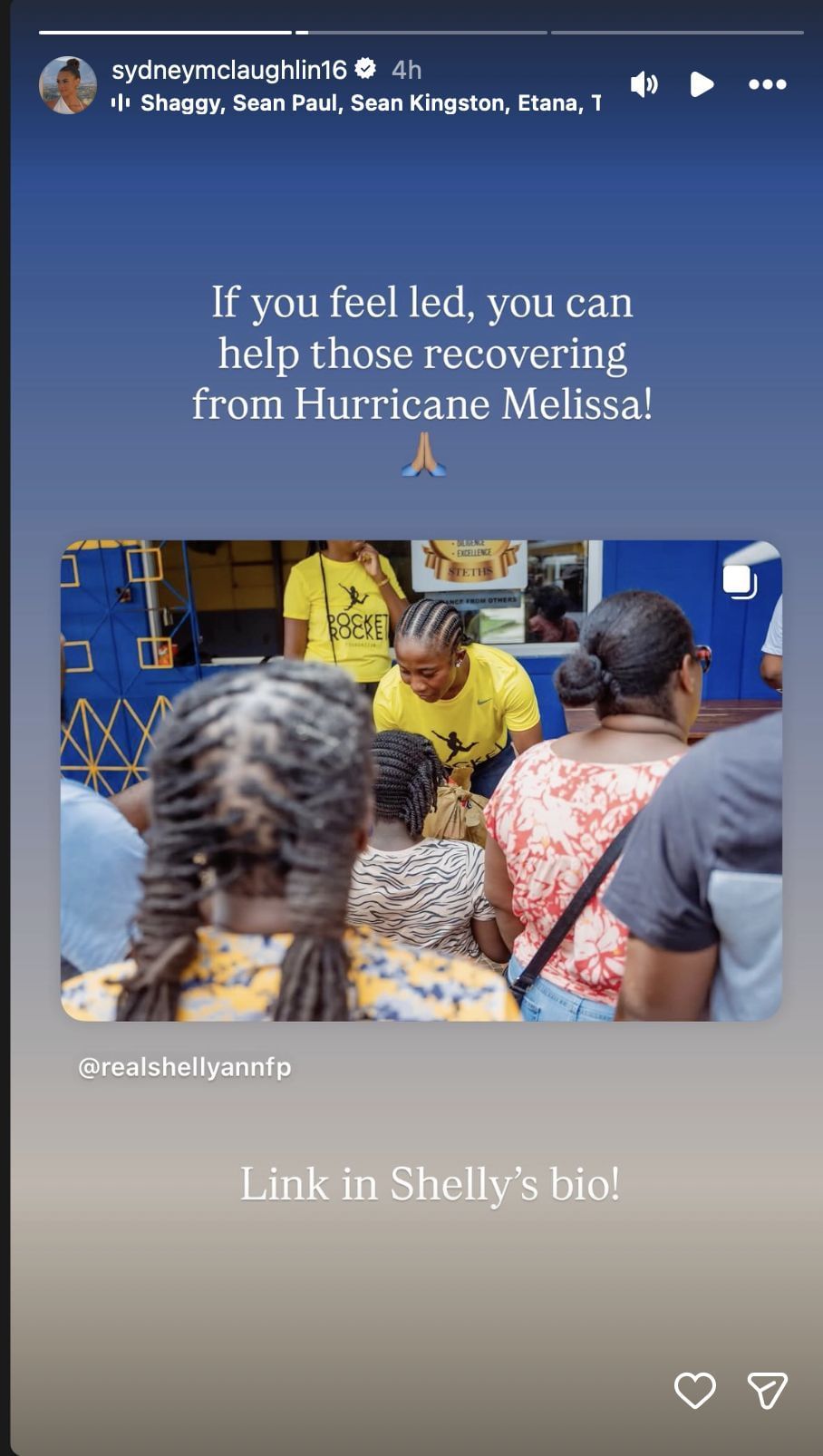 Sydney McLaughlin-levrone makes an appeal to fans | Instagram@sydneymclaughlin16