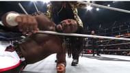 Wardlow about to attack Prince Nana at Forbidden Door (Source: All Elite Wrestling on YouTube)