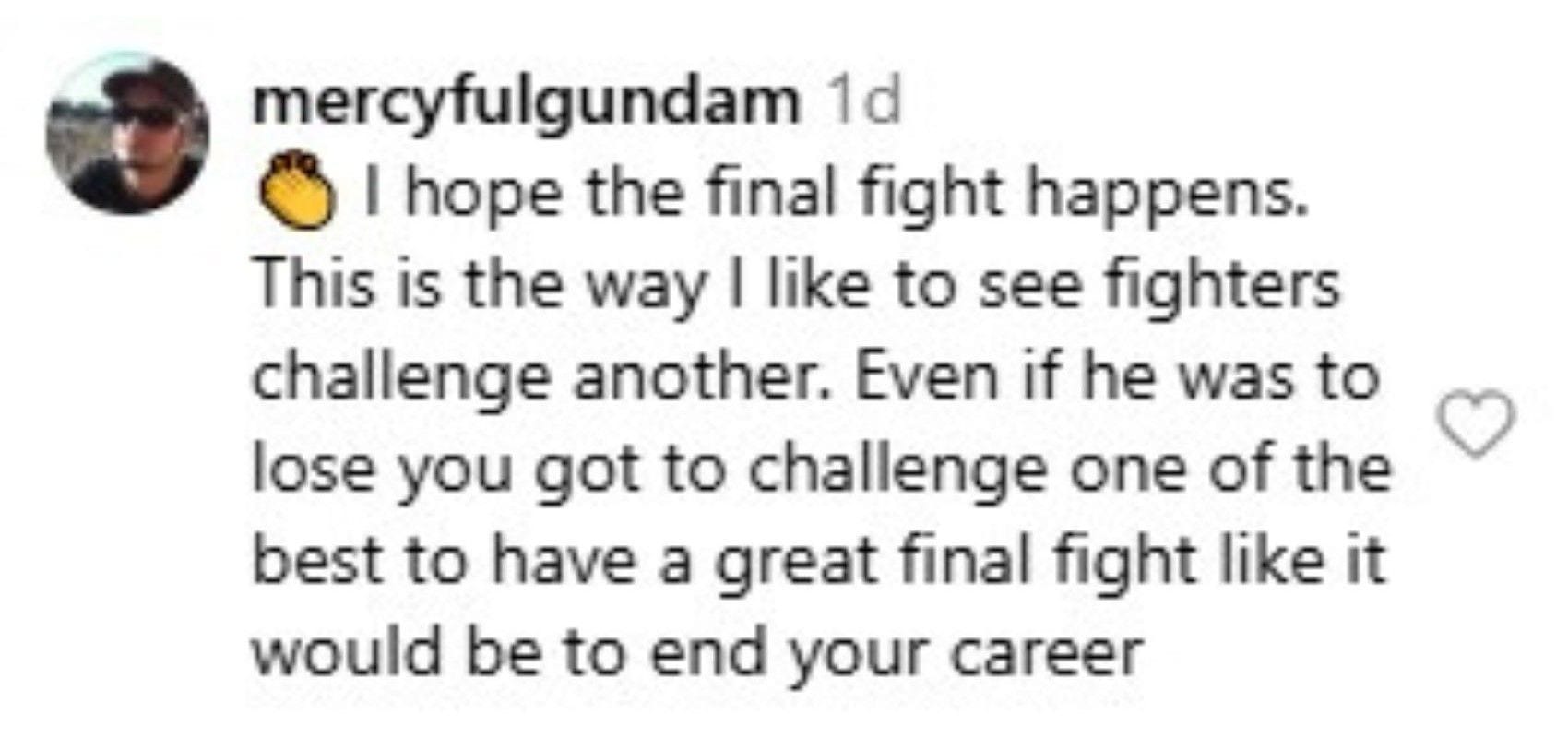 Hoping the fight goes through.