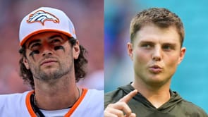 Jarrett Stidham's wife Kennedy makes 3-word compliment on candid gameday pics of Zach Wilson's wife Nicolette from Dolphins vs Commanders