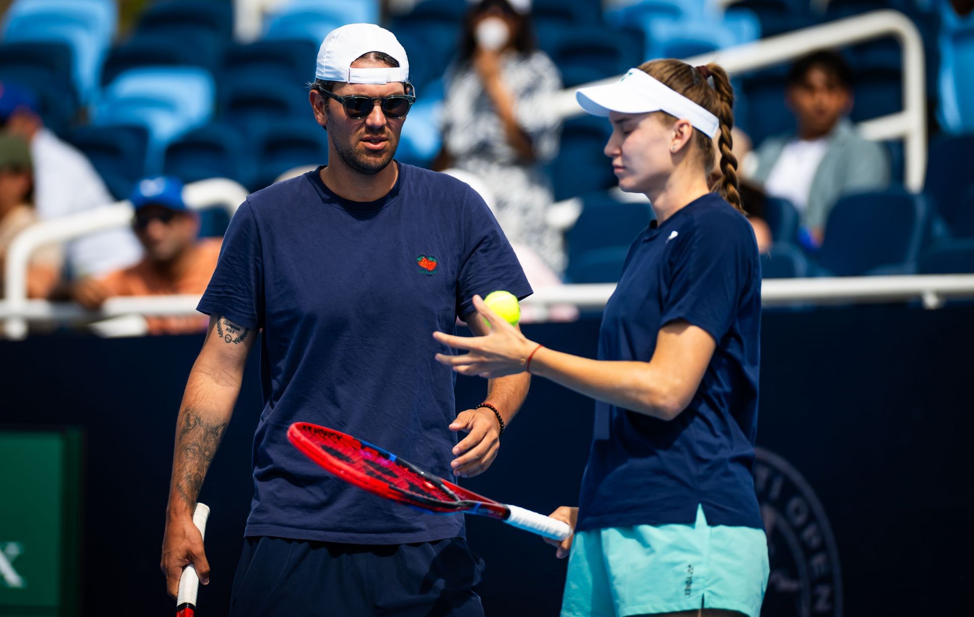 Rybakina and Vukov at the Cincinnati Open this year - Source: Getty