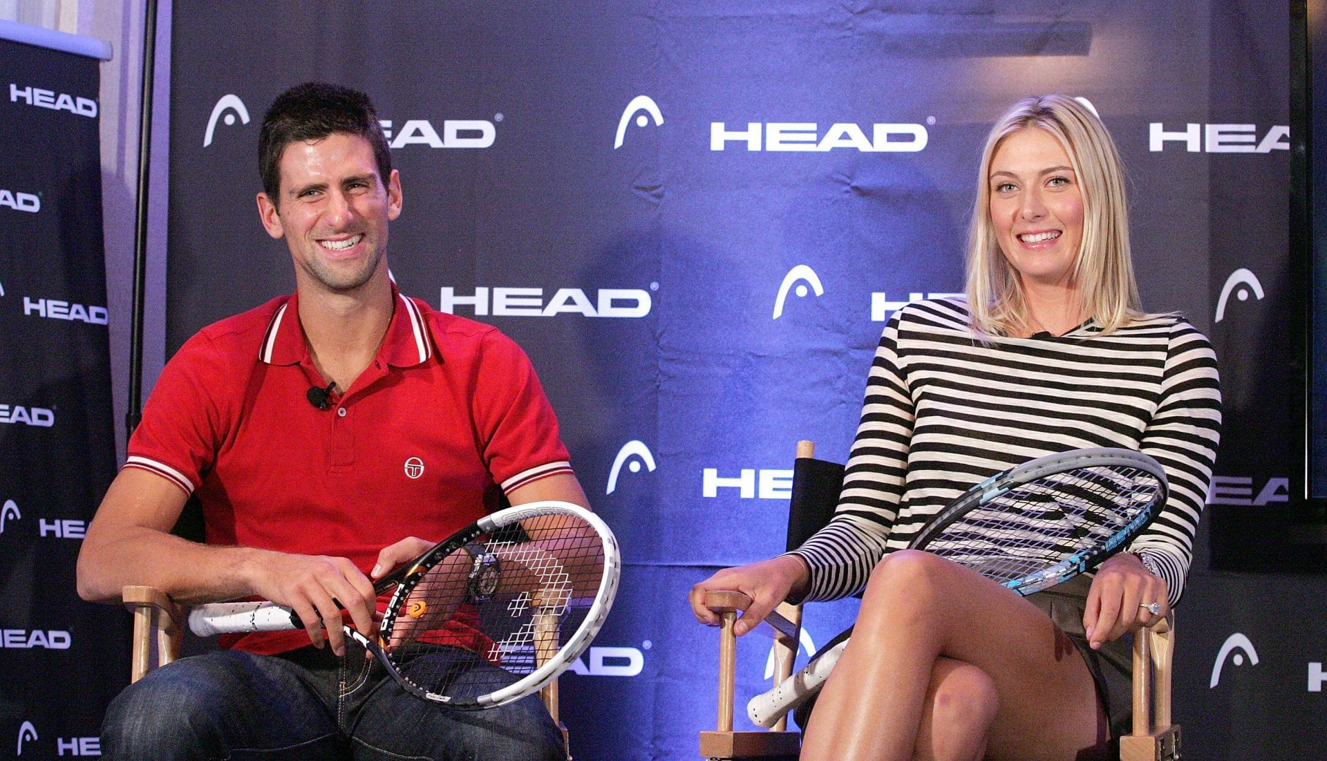 Maria Sharapova And Novak Djokovic Unveil The Latest Collection From HEAD - Source: Getty