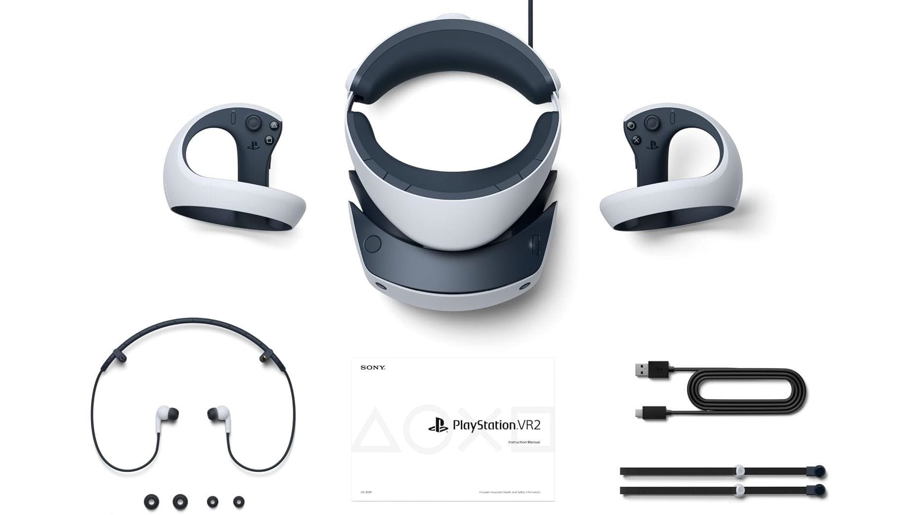 The contents of the PlayStation VR2 box (Image via Sony)