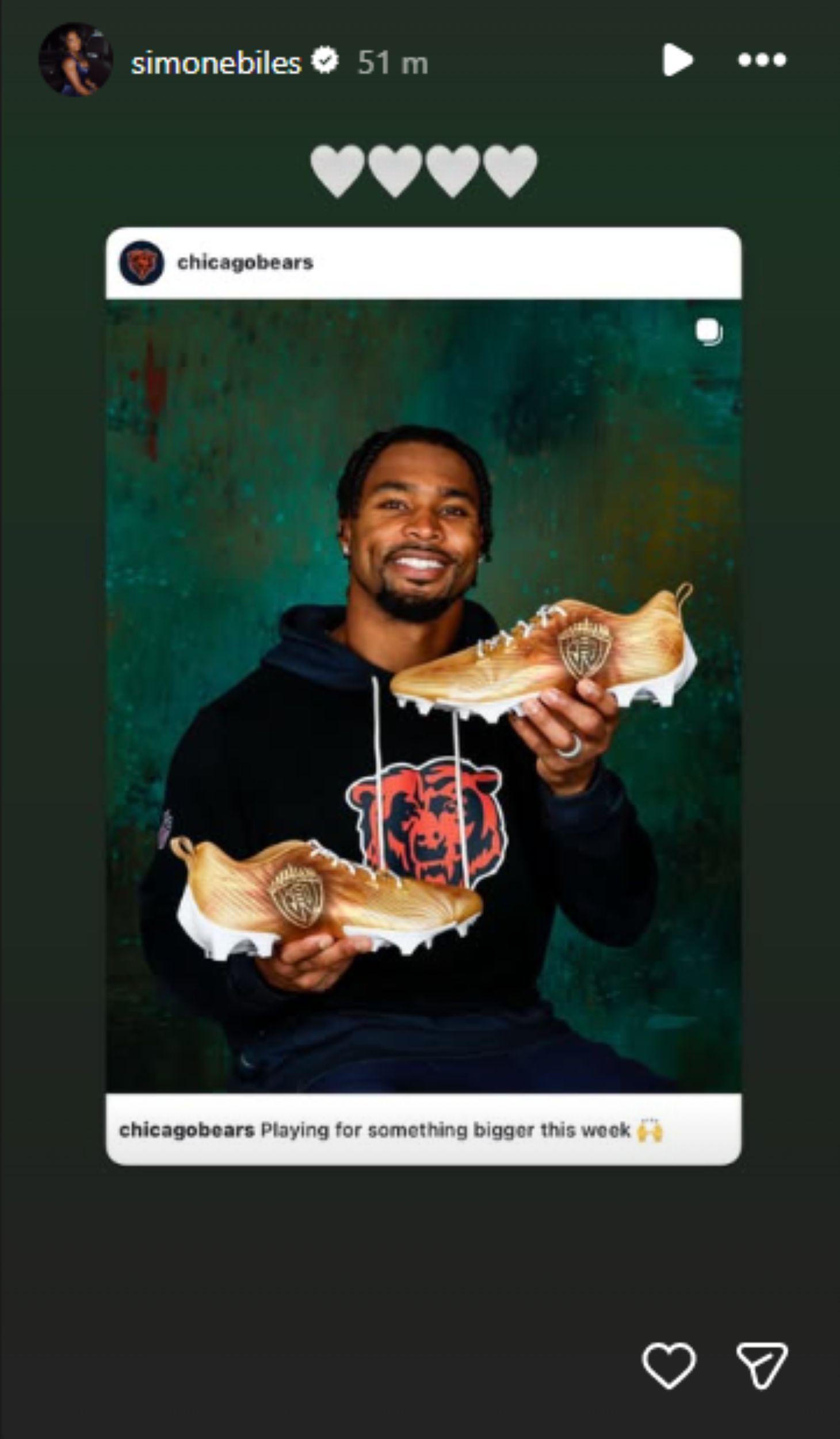 Screengrab of Simone Biles&#039; Instagram story this week [Image Source : Simone Biles&#039; Instagram]