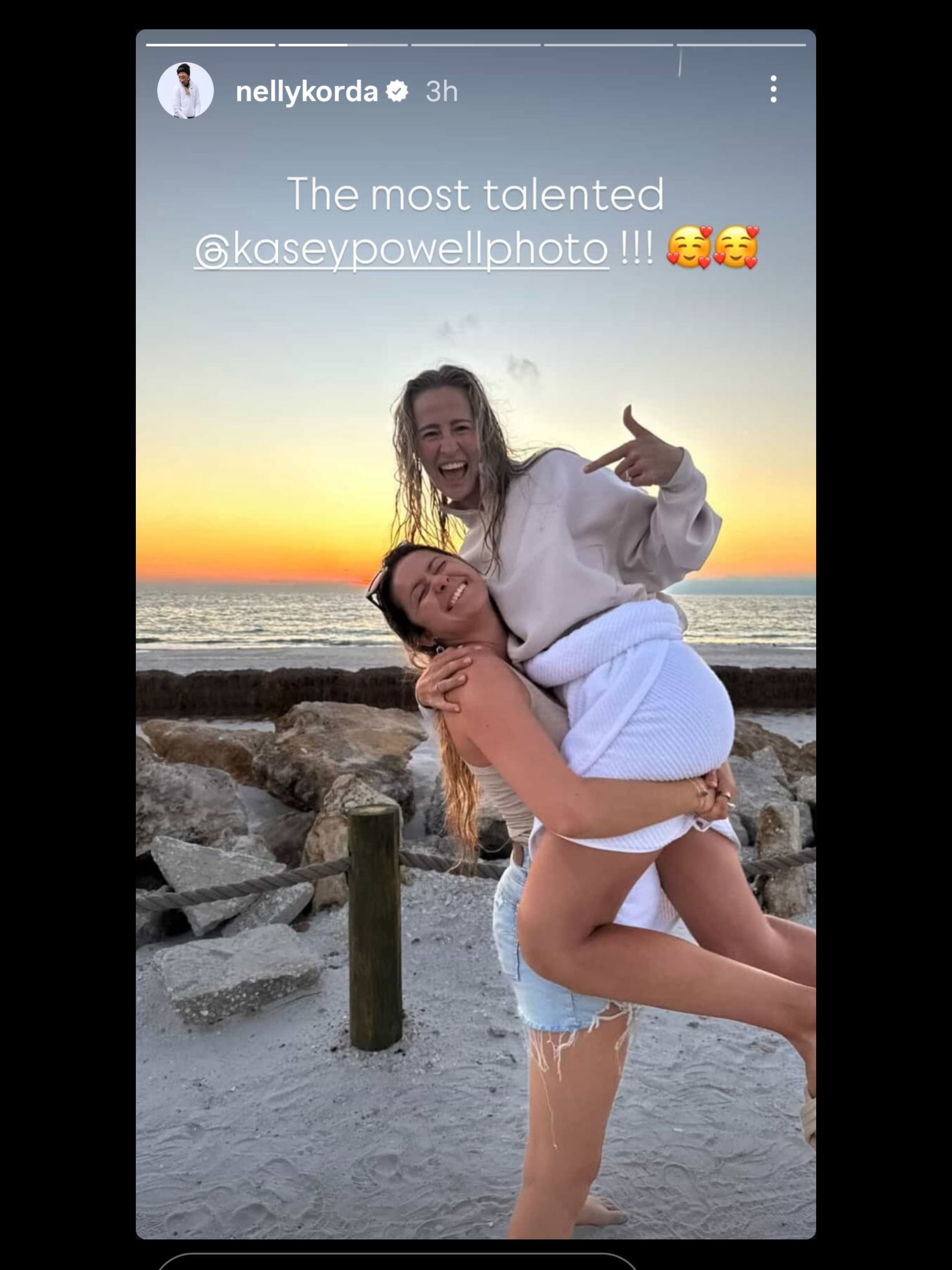 Screenshot from Korda&#039;s Instagram story / IG: @nellykorda