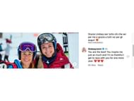 Lindsey Vonn's comment on Instagram