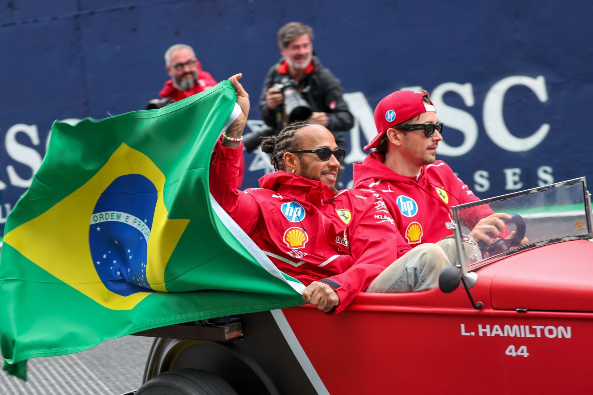 Lewis Hamilton and Charles Leclerc ahead of the Brazilian GP - Source: Getty