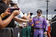 Conor Daly greets fans at the 2025 IndyCar Snap-On Milwaukee Mile 250 - Source: Getty