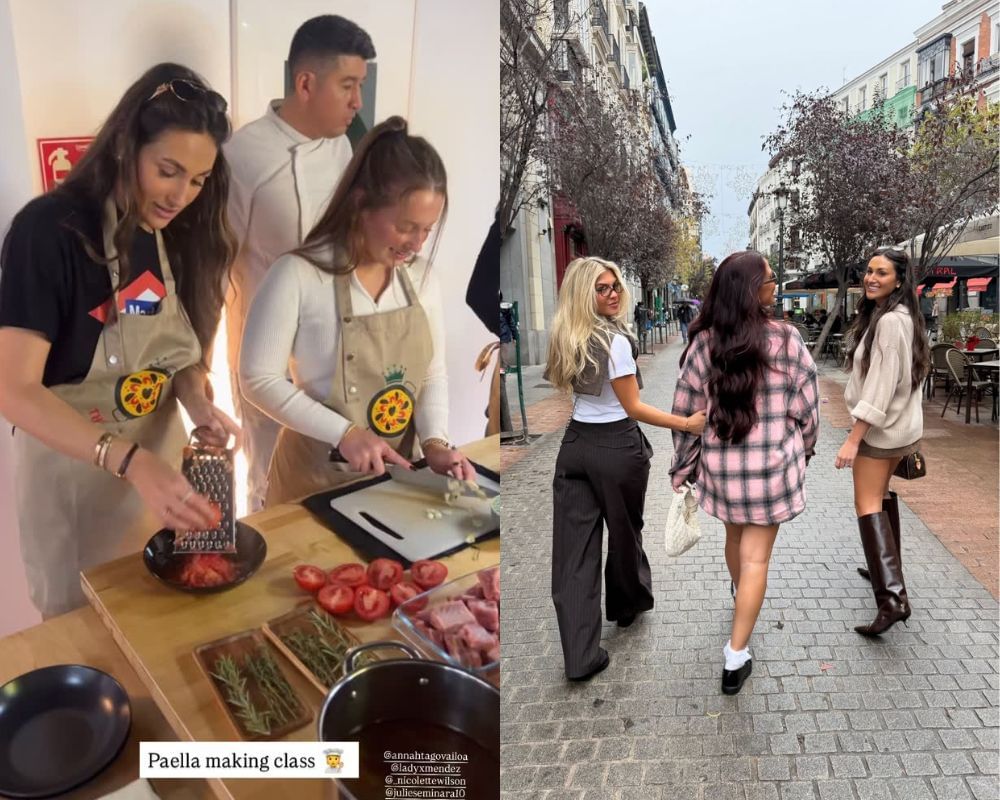 Nicolette Wilson joins cooking fun in Madrid during the Dolphins&rsquo; Week 11 game [IG/@_nicolettewilson/annahtagovailoa]