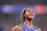 Sha'Carri Richardson at the World Athletics Championships in Tokyo, Japan. (Photo via Getty Images)