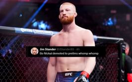 "Whoever removed Nickal from the main card needs a raise" - Fans celebrate as UFC star is shunted to UFC 322 prelims