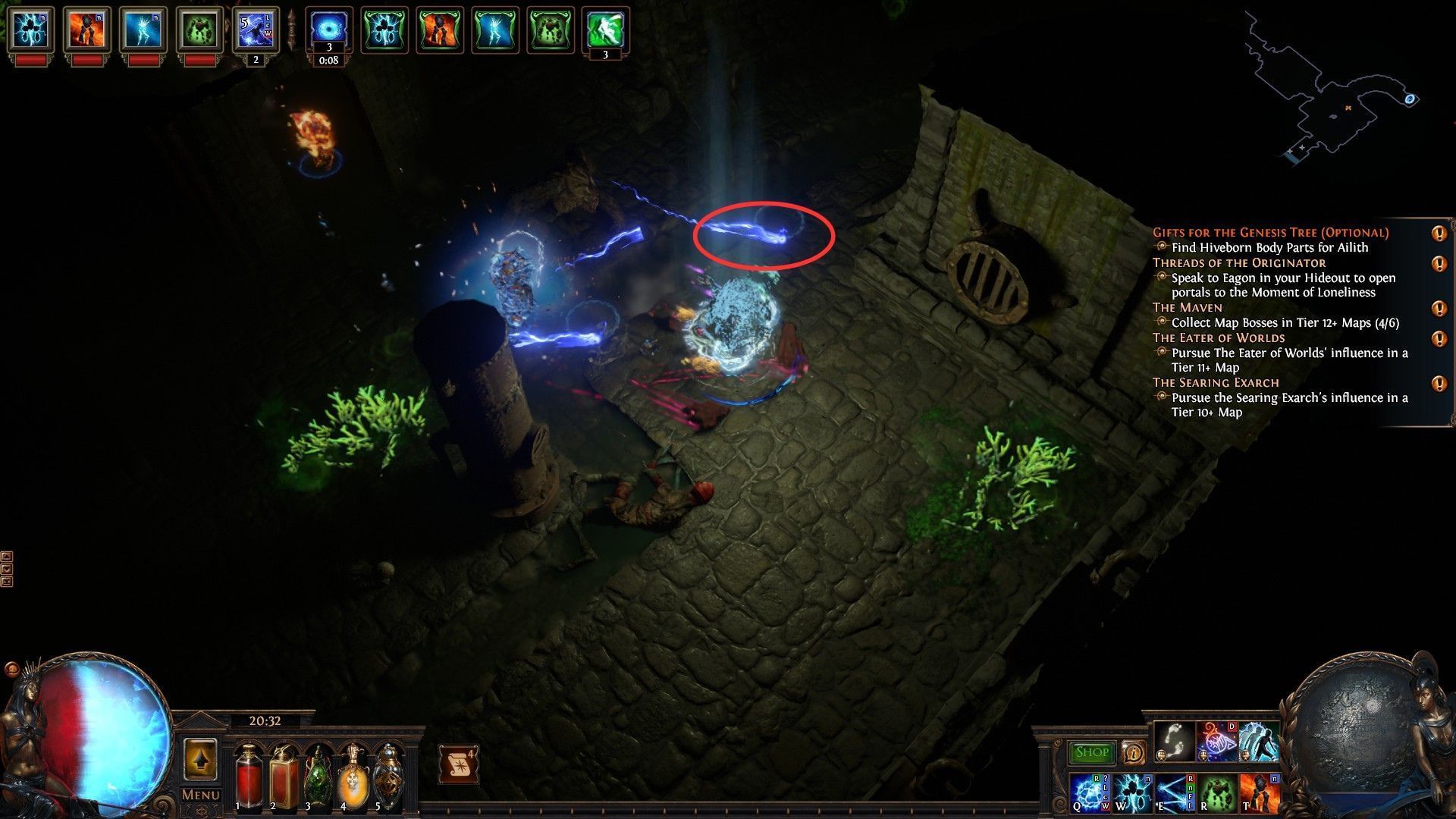 Small floating sparks will follow you around (Image via GGG)