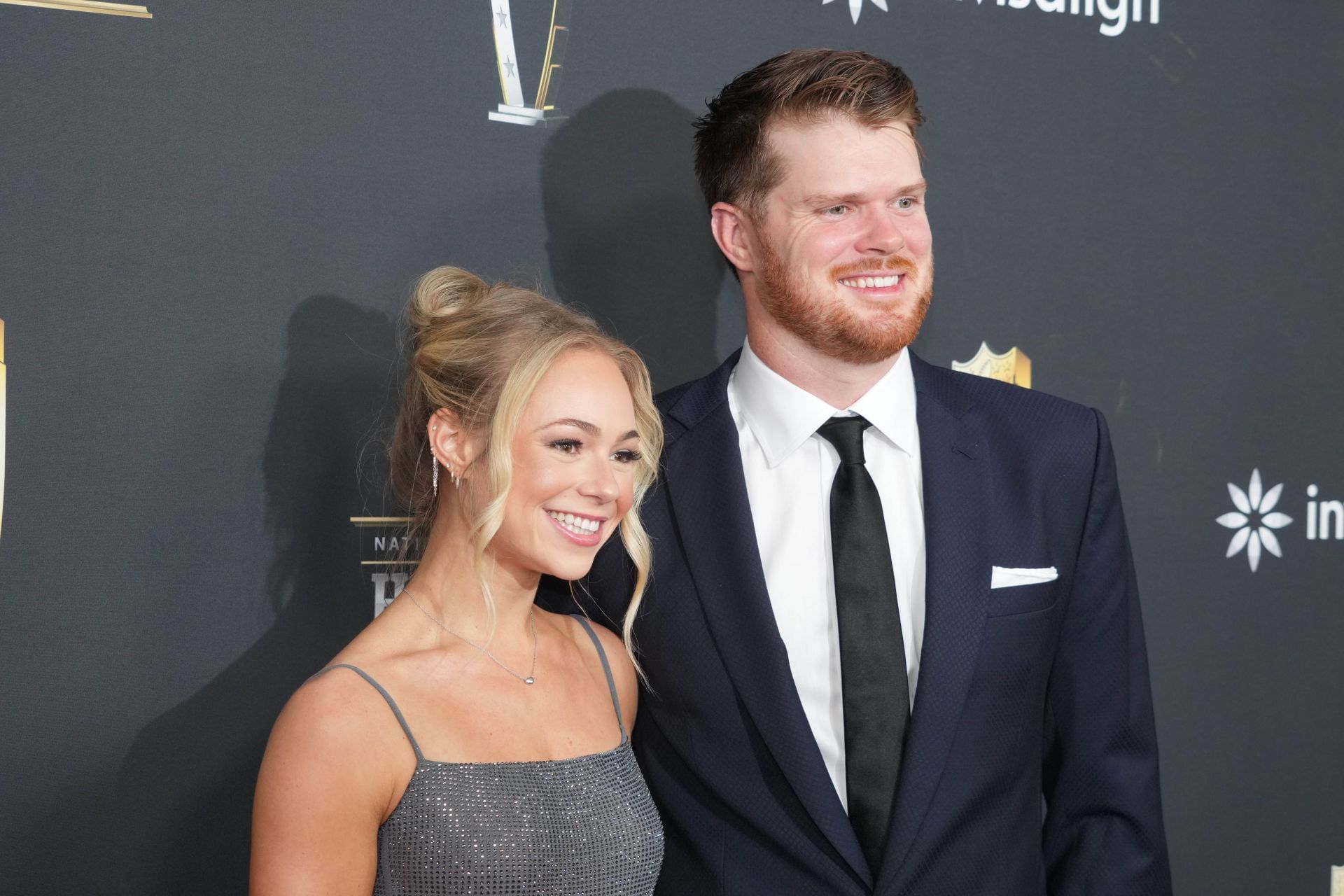 [In Pics] Sam Darnold's fiancé Katie Hoofnagle flaunts lace silhouette dress for bridal shower with family