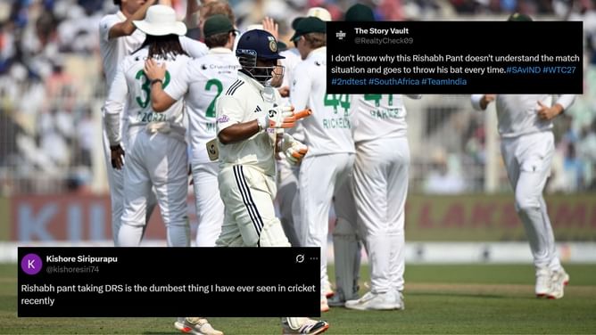 "We don't need such rash players and shots in Test Cricket" - Fans blast Rishabh Pant for wasting review and falling for 7 in IND vs SA 2025 2nd Test