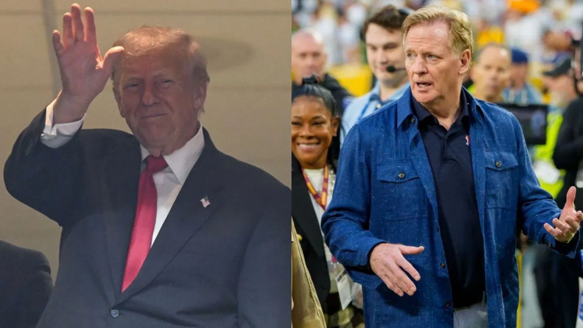 Donald Trump condemns Roger Goodell over NFL kickoff rule - via Getty/CMS
